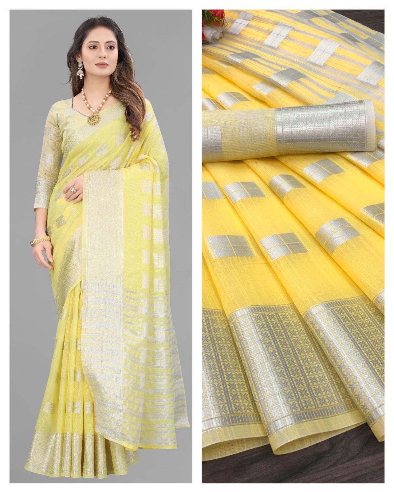 Aab Soft Linen Silk Designer Saree Catalogue